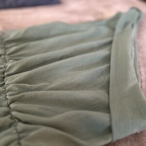 Sage Green Jumpsuit One Shoulder